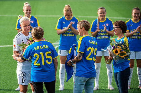Rosengårds Caroline Seger hyllas för rekordet i matcher i