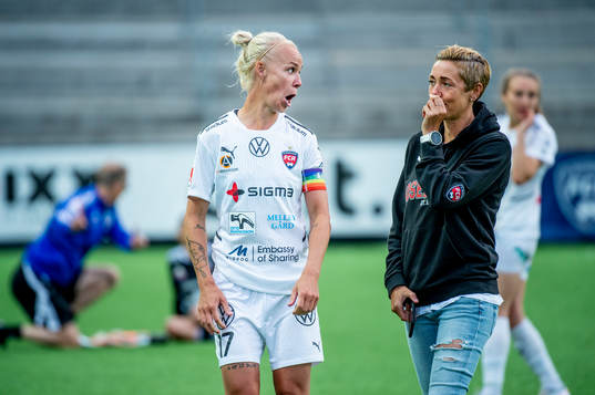 Rosengårds Caroline Seger och sportchef Therese Sjögran