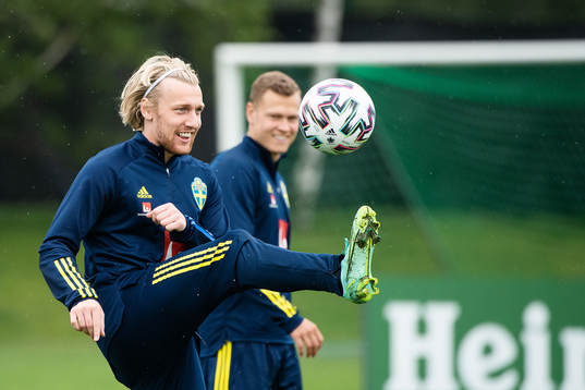 Emil Forsberg of the Swedish national football team at a