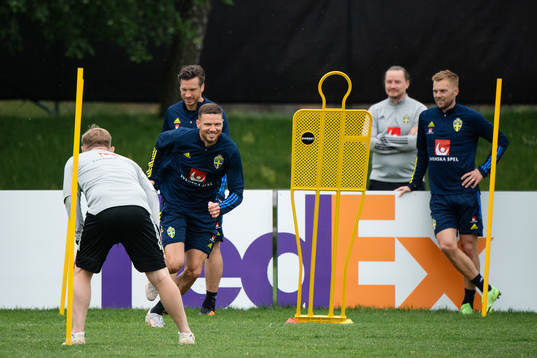 Marcus Berg of the Swedish national football team at a
