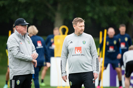 head coach Janne Andersson and assistant coach Peter