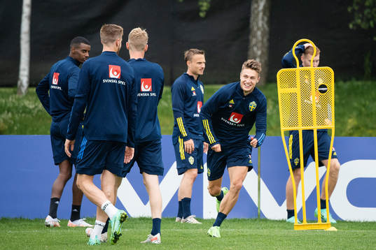 Mattias Svanberg of the Swedish national football team at a