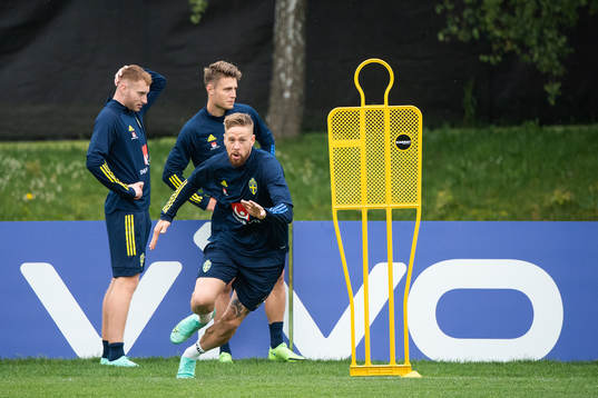 Mattias Svanberg of the Swedish national football team at a