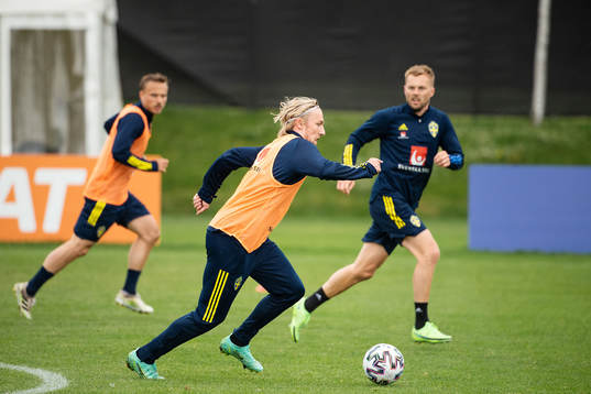 Emil Forsberg of the Swedish national football team at a
