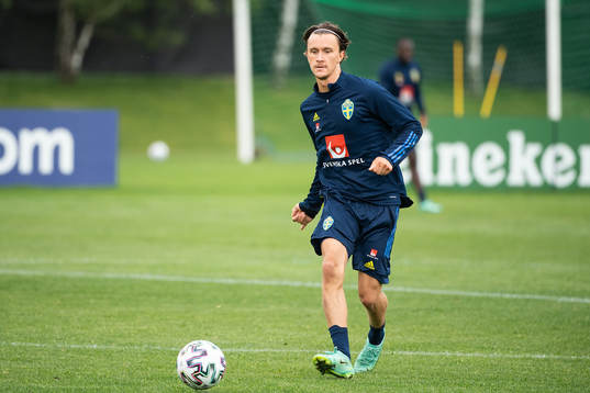 Kristoffer Olsson of the Swedish national football team at