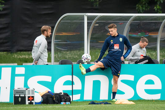 Mattias Svanberg of the Swedish national football team at a