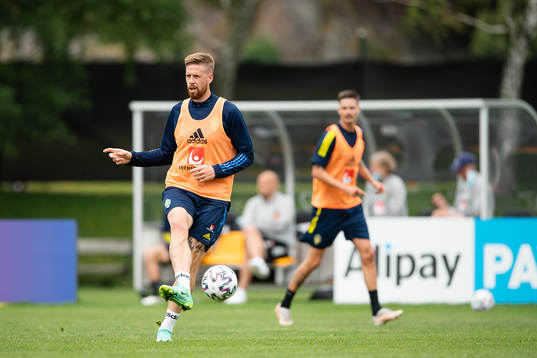 Pontus Jansson of the Swedish national football team at a