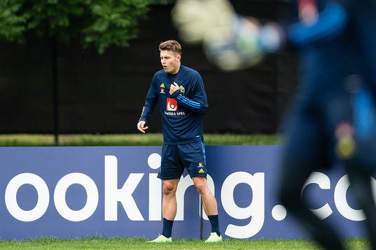 Mattias Svanberg of the Swedish national football team at a