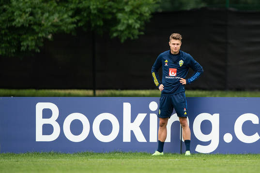 Mattias Svanberg of the Swedish national football team at a