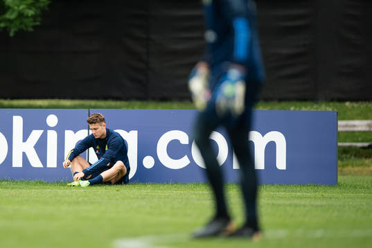 Mattias Svanberg of the Swedish national football team at a
