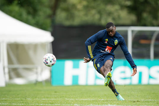 Ken Sema of the Swedish national football team at a