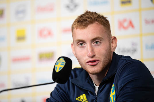 Dejan Kulusevski of the Swedish national football team at a