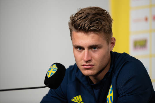 Mattias Svanberg of the Swedish national football team at a
