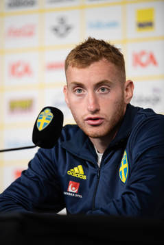 Dejan Kulusevski of the Swedish national football team at a