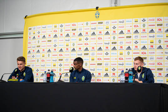 Mattias Svanberg, Alexander Isak and Dejan Kulusevski of