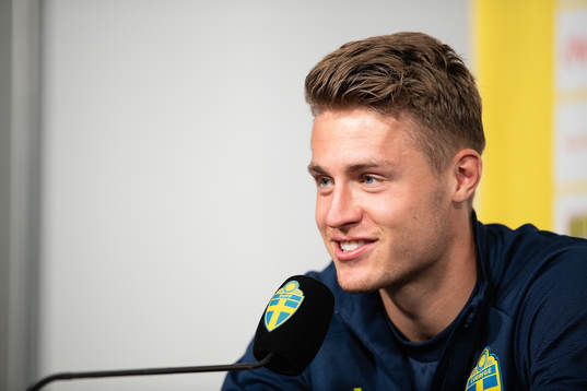 Mattias Svanberg of the Swedish national football team at a