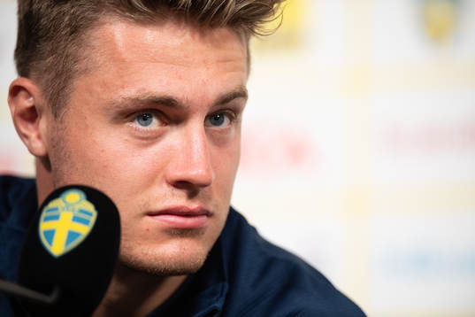 Mattias Svanberg of the Swedish national football team at a