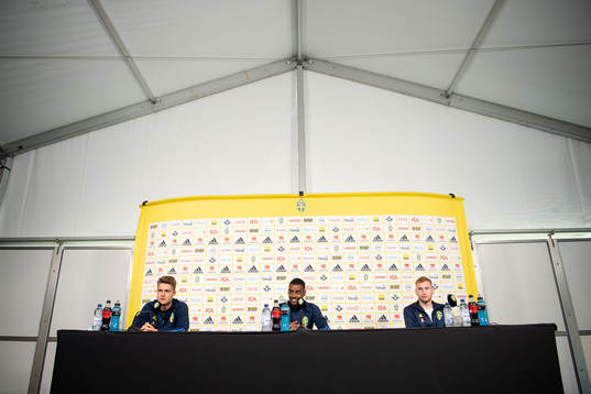 Mattias Svanberg, Alexander Isak and Dejan Kulusevski of