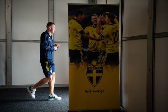 Dejan Kulusevski of the Swedish national football team at a
