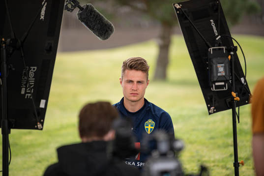 Mattias Svanberg of the Swedish national football team at a
