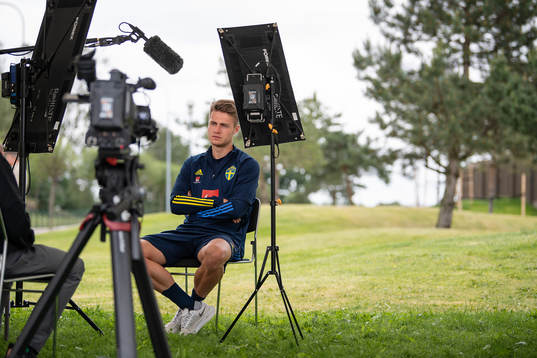 Mattias Svanberg of the Swedish national football team at a