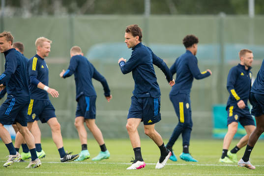 Albin Ekdal of the Swedish national football team at a