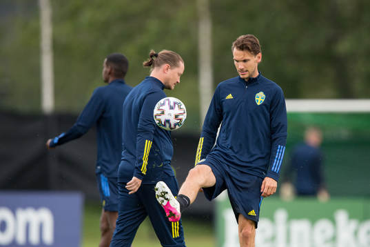 Albin Ekdal of the Swedish national football team at a