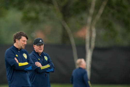 Head coach Janne Andersson and Sports psychologist Daniel