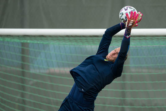 Goalkeeper Robin Olsen of the Swedish national football