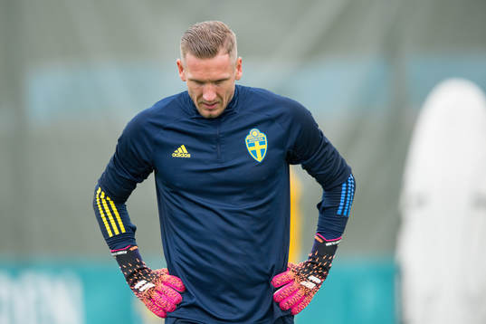 Goalkeeper Robin Olsen of the Swedish national football