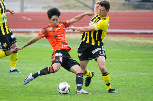 IFK Hässleholms Isak Orajärvi  i matchen i div. 2 mellan
