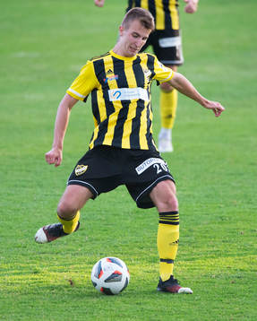 IFK Hässleholms Isak Olsson  i matchen i div. 2 mellan