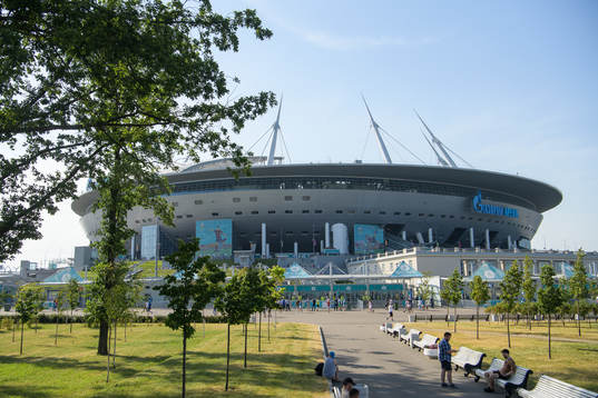 Exterior view of Saint Petersburg Stadium