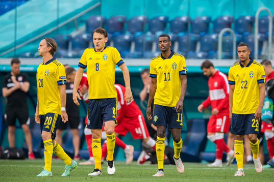 Kristoffer Olsson, Albin Ekdal, Alexander Isak and Robin