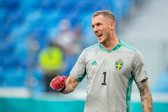 Goalkeeper Robin Olsen of Sweden