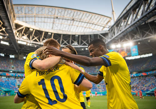 Kristoffer Olsson, Dejan Kulusevski, Emil Forsberg and