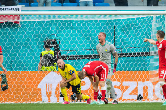 Goalkeeper Robin Olsen of Sweden