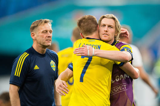Sebastian Larsson and Emil Forsberg of Sweden