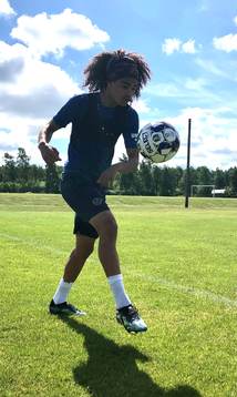 Adam Kaied, Helsingborgs IF, jonlerar  på träningsläger