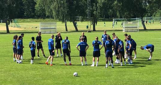 Helsingborgs IF på träningsläger i Hässleholm 23 juni