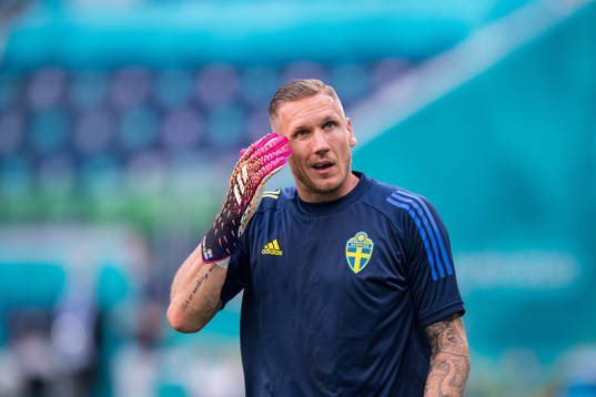 Goalkeeper Robin Olsen of Sweden