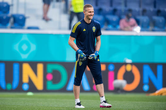 Goalkeeper Karl-Johan Johnsson of Sweden