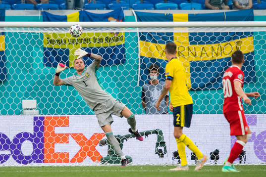 Goalkeeper Robin Olsen of Sweden