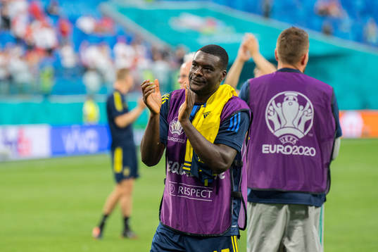 Ken Sema of Sweden celebrates