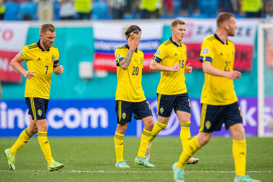 Sebastian Larsson, Kristoffer Olsson and Emil Krafth of