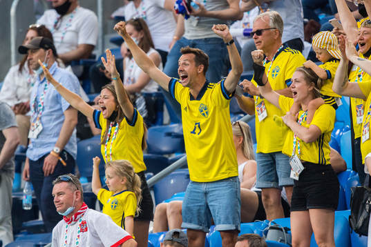 Family of Viktor Claesson of Sweden, including girlfriend