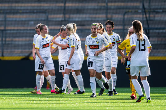 Häckens spelare jublar