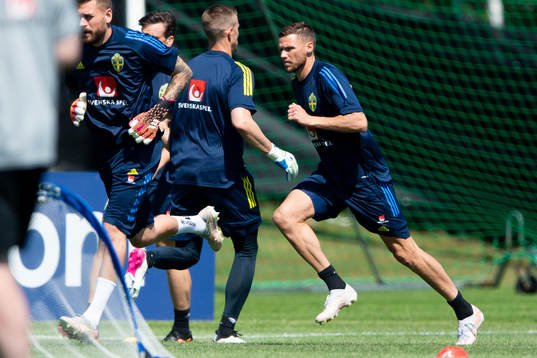 Marcus Berg of the Swedish national football team at a
