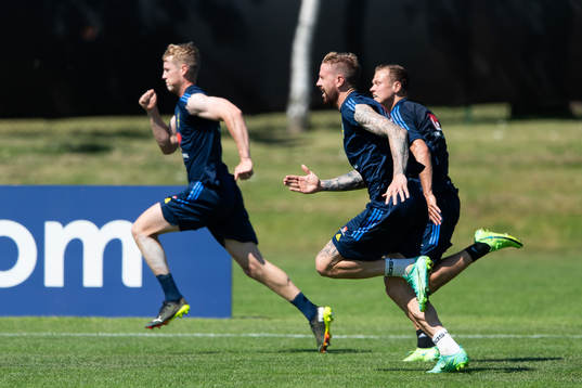 Filip Heleander and Pontus Jansson of the Swedish national