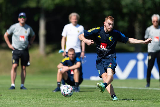 Dejan Kulusevski of the Swedish national football team at a